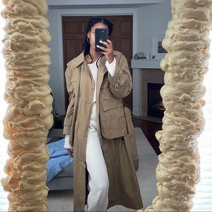 Oversized trench coat with Vest